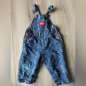 Oshkosh b’gosh the genuine article overalls vintage cars 6/9 months